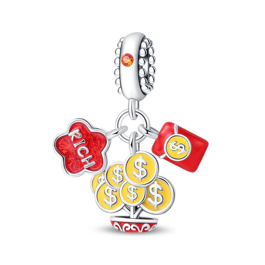 Charm Colgante Triple Riqueza