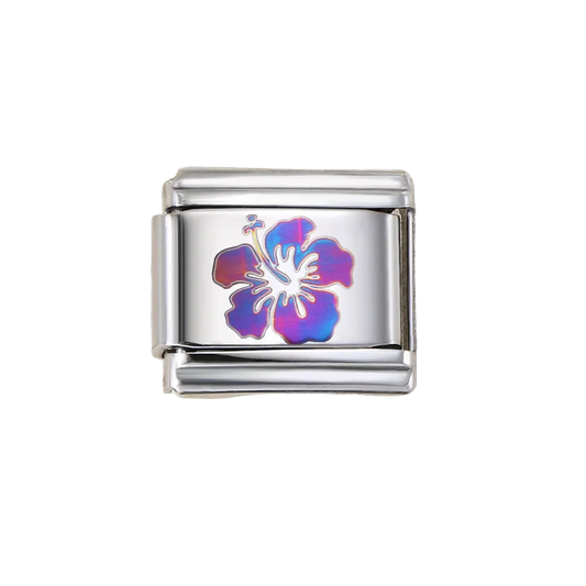 Charm Para Brazalete Italiano Tornasol Flor De Hibisco