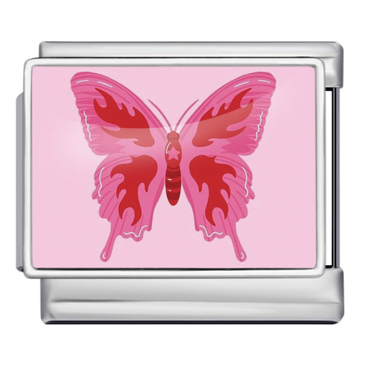 Charm Para Brazalete Italiano Mariposa Plata / Oro