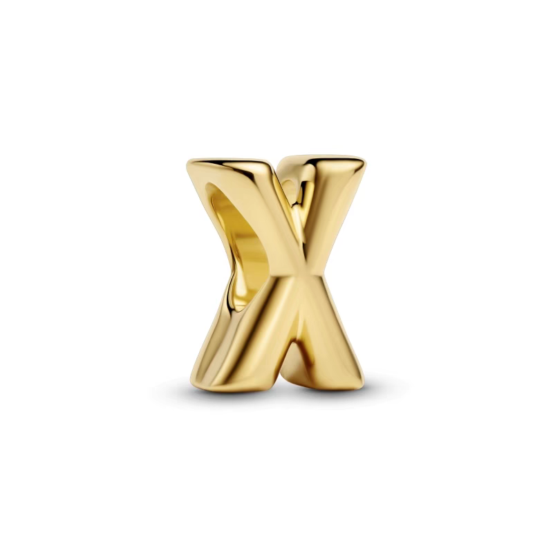 Charm Con Letra Del Alfabeto A-Z Dorado