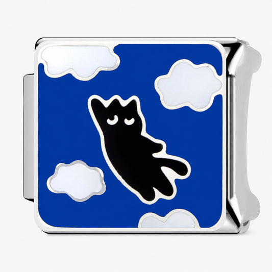 Charm Para Brazalete Italiano Gato Volador