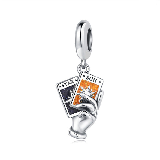 Charm Colgante Tarot Estrella Y Sol Baraja