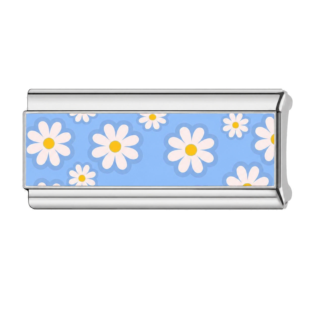 Charm Para Brazalete Italiano Doble Florecitas