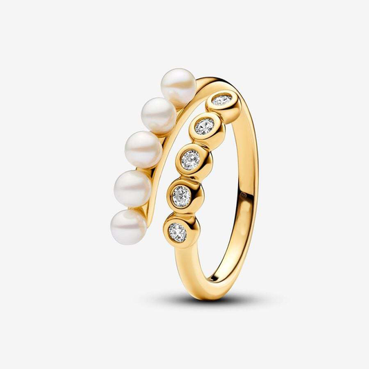 Anillo Perla Y Destellos