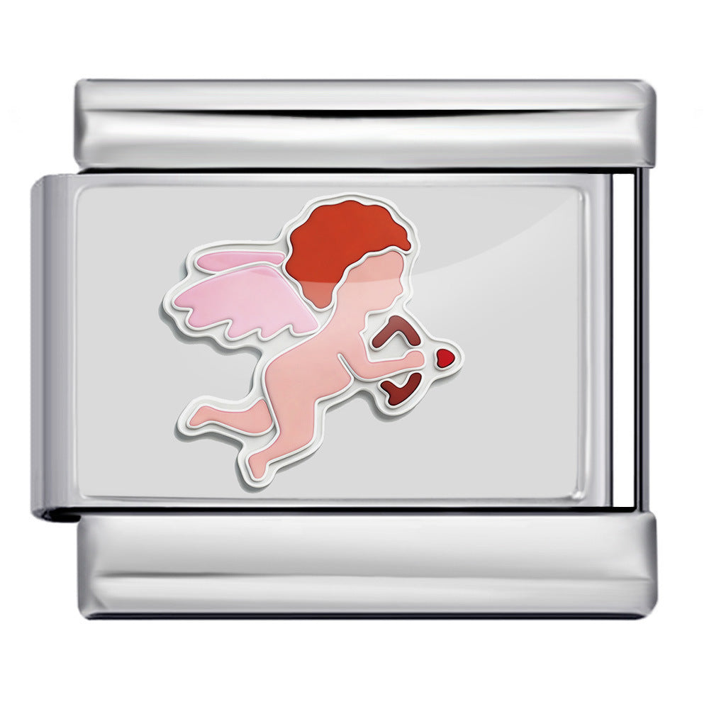 Charm Para Brazalete Italiano Cupido Plata / Oro