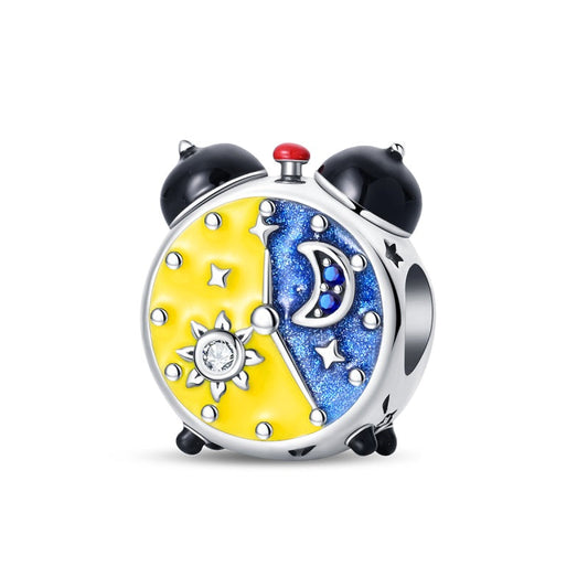 Charm Abalorio De Reloj Despertador Sol Y Luna Wake Up