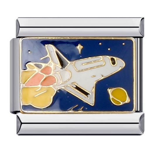 Charm Para Brazalete Italiano Nave Espacial
