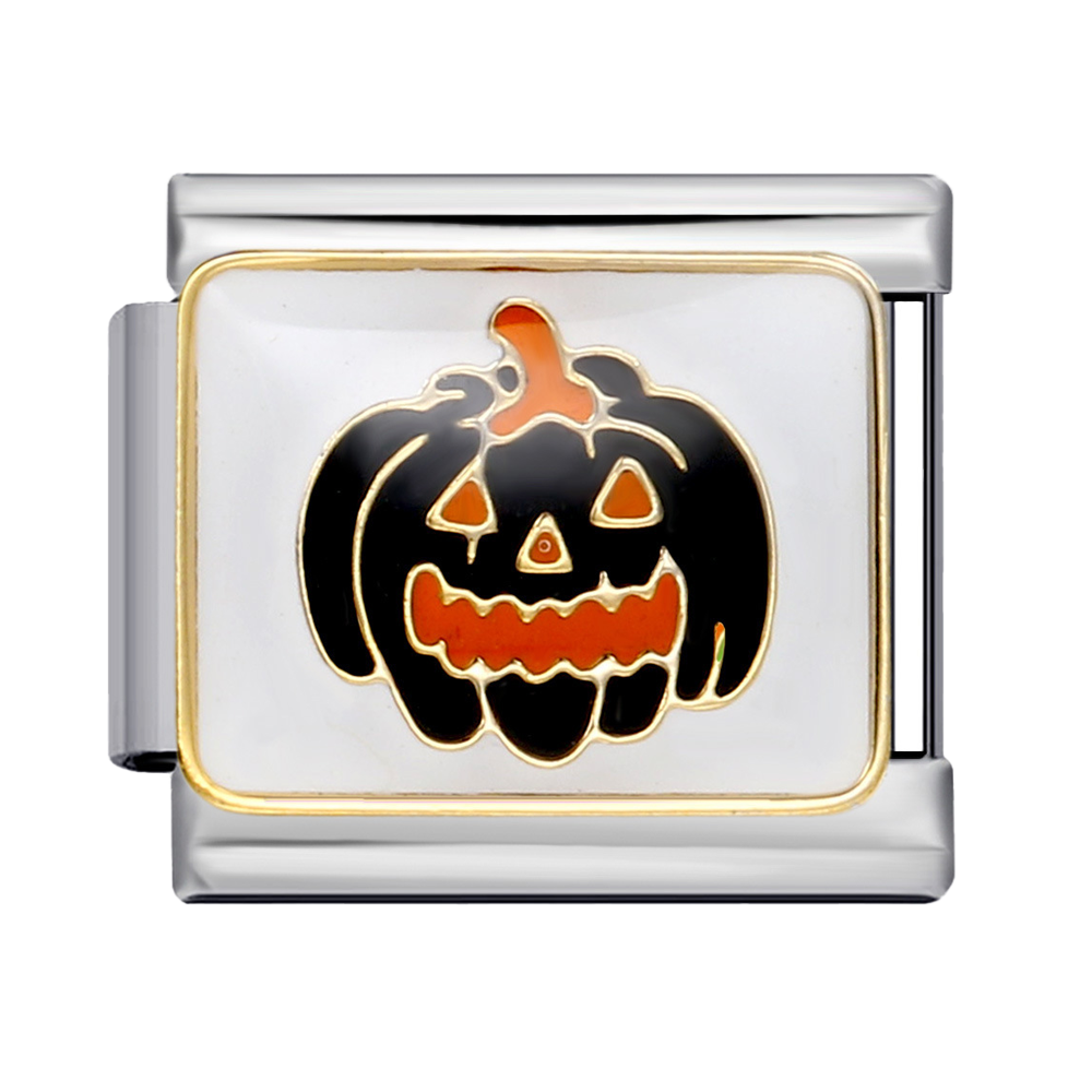 Charm Para Brazalete Italiano Calabaza Negra