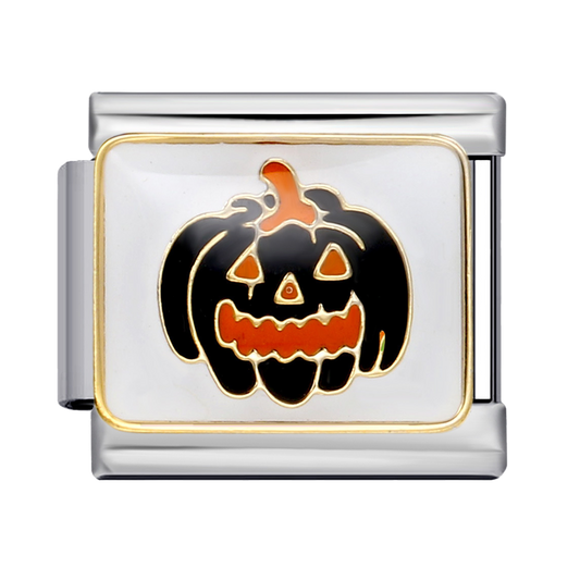 Charm Para Brazalete Italiano Calabaza Negra