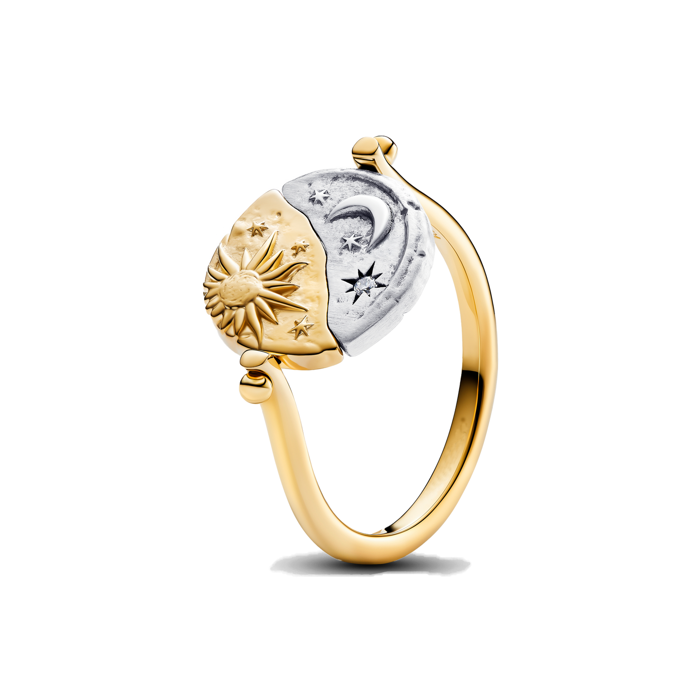 Anillo Medallón Sol Y Luna