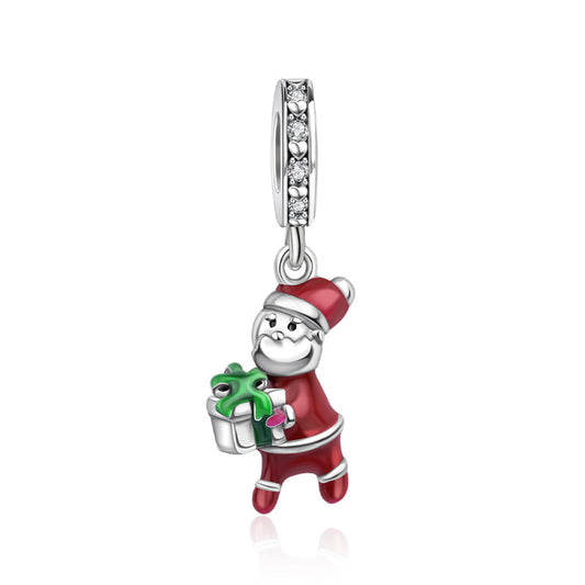 Charm Colgante Santa Claus Cargando Regalos De Navidad