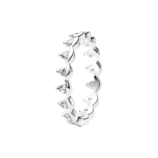 Anillo Trenzado Pavé
