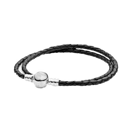 Brazalete De Cuero Doble Vuelta Clásico