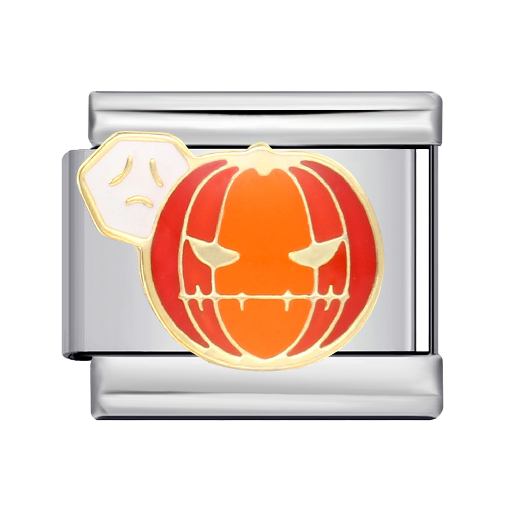 Charm Para Brazalete Italiano Calabaza Naranja