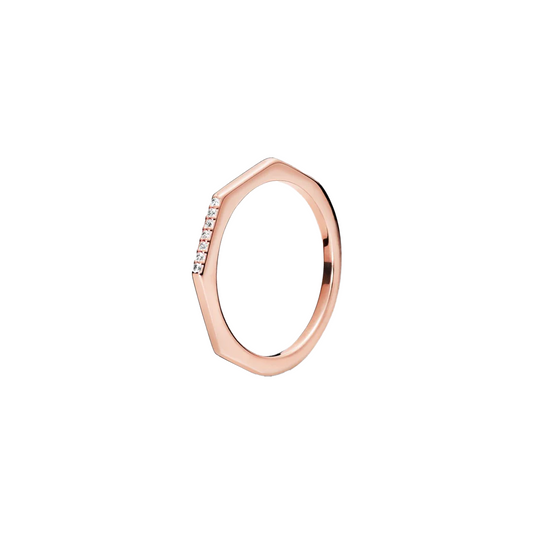 Anillo Multifacético Oro Rosa