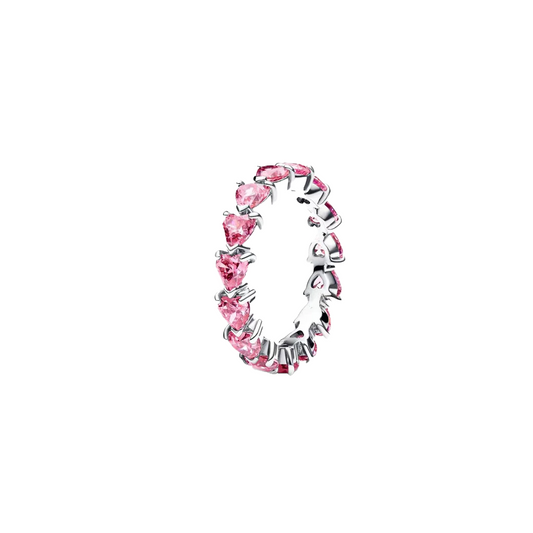 Anillo Corazones Rosas