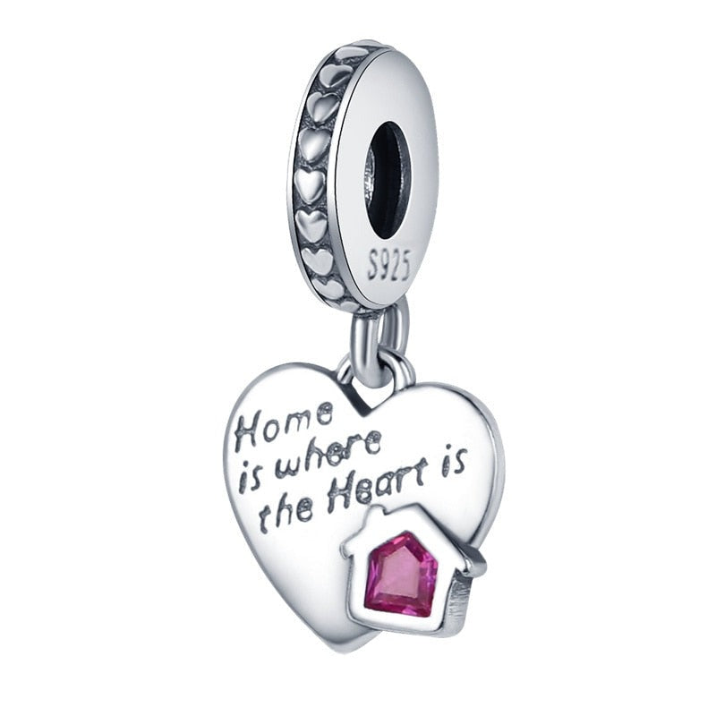 Charm Colgante "Home Is Where The Heart Is"