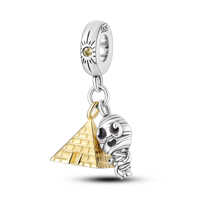 Charm Colgante Momia Y Pirámide