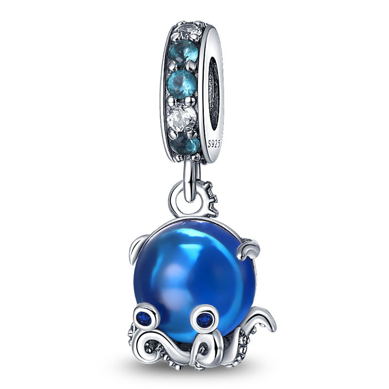 Charm Colgante Pulpo Azul Marino