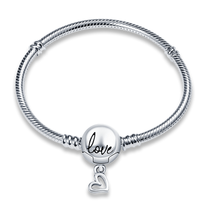 Brazalete Con Broche Esférico Loved Plata / Oro Rosa