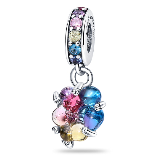 Charm Colgante Flor Mosaico Transparente