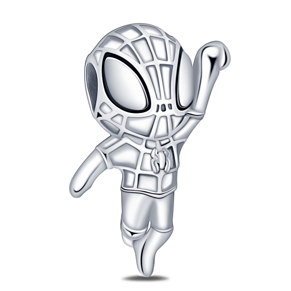 Charm Spiderman Plata / Rojo De Marvel®