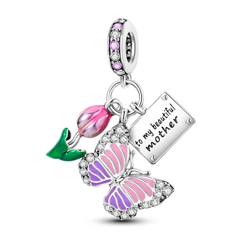 Charm Colgante "Para Mi Hermosa Madre"