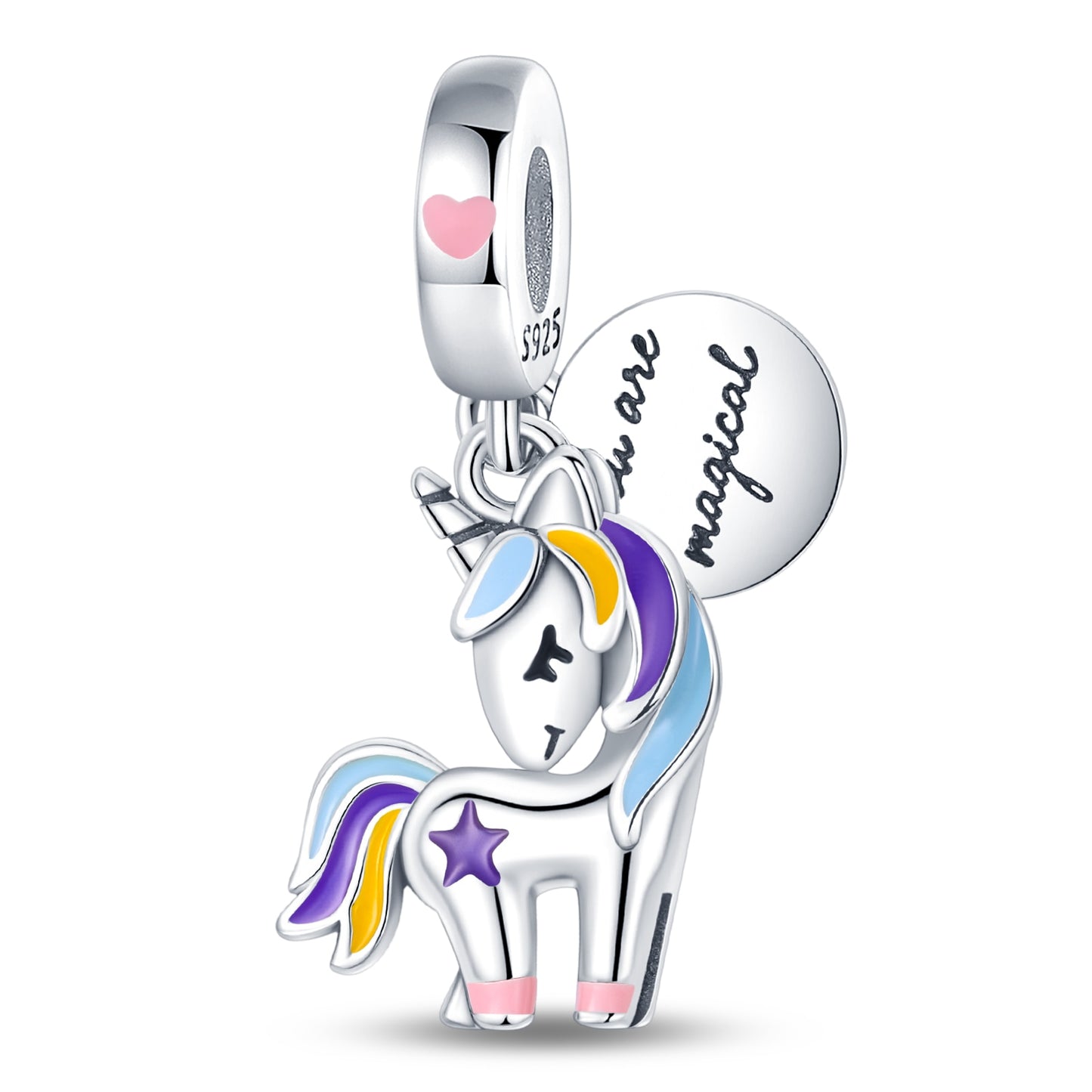 Charm Colgante De Unicornio Con Frase "You Are Magical" / Termocrómicos