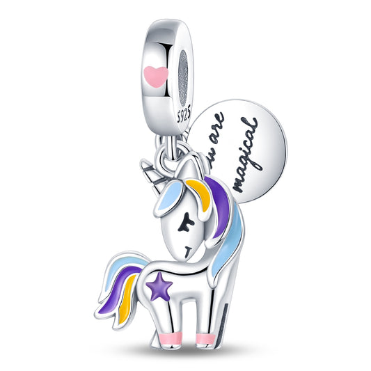 Charm Colgante De Unicornio Con Frase "You Are Magical" / Termocrómicos