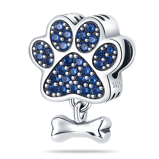 Charm Huellita De Mascota Azul