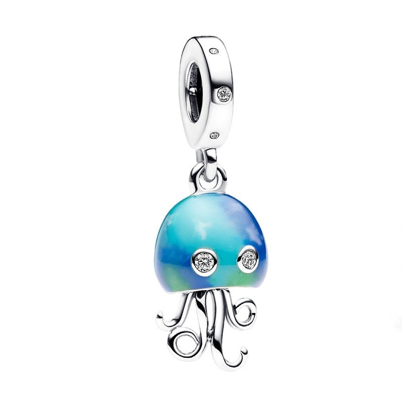 Charm Colgante Pulpo Azul Celeste