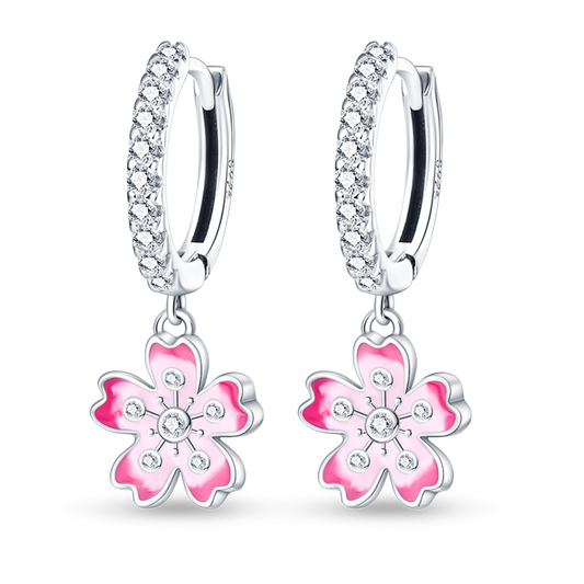 Pendientes De Aro Hortensias